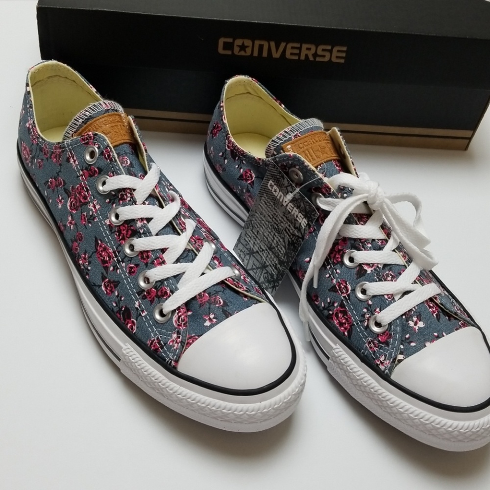 NWT Converse Denim Flower Print - Picture 2 of 6